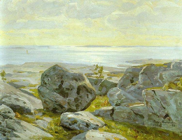 Victor Westerholm Coast view from Alandia oil painting picture
